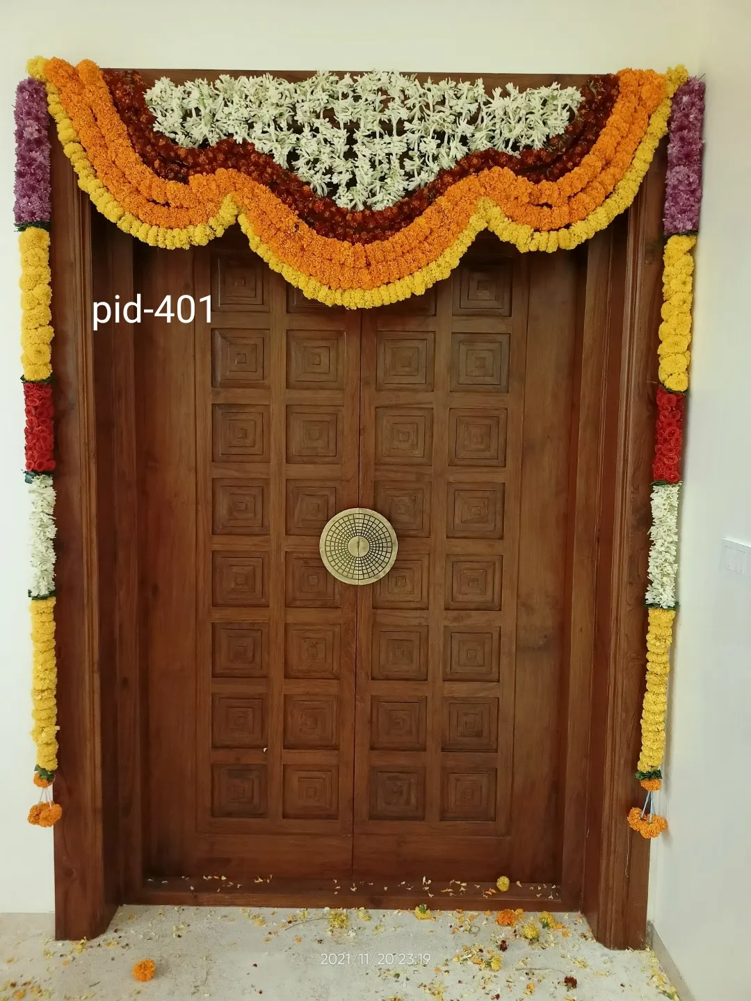 Traditional Festival Home Decoration with Rangoli and Diyas